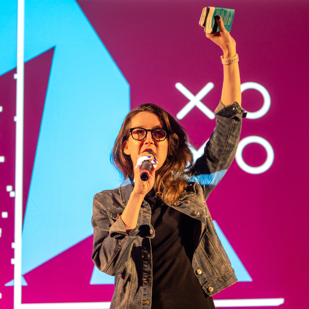 Jenn Schiffer MCing Art+Code